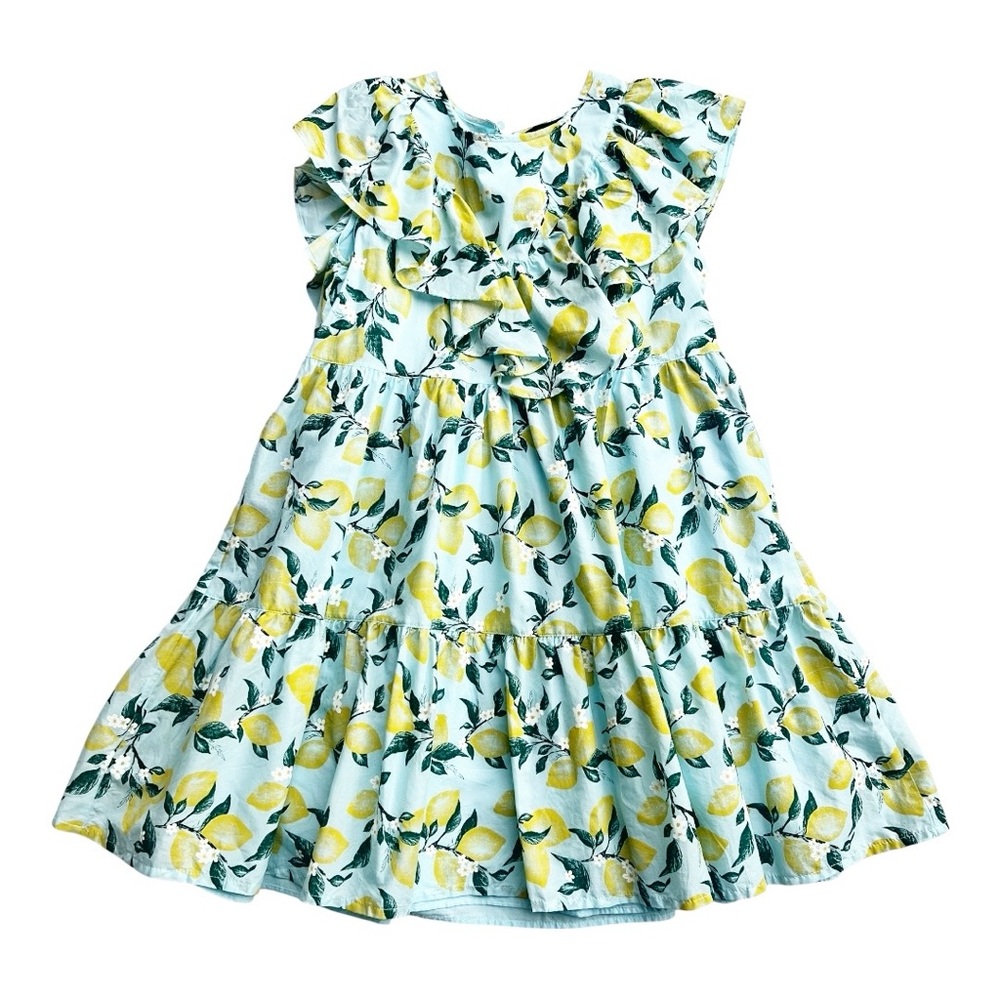 French Connection Girls Lemon Print Dress Size Large 14/16